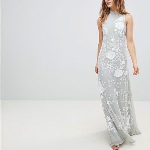 Frock and Frill Beaded Column Maxi Dress
